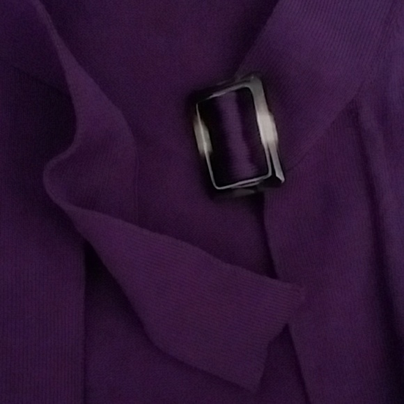 Lindsay Purple Long Sleeved Cropped Lightweight Cardigan Size XL - Picture 5 of 6